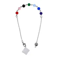 Маятник 7 Чакр Меркаба, 22см, горный хрусталь BLK030-3