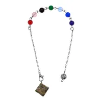 Маятник 7 Чакр Меркаба, 22см, унакит BLK030-9