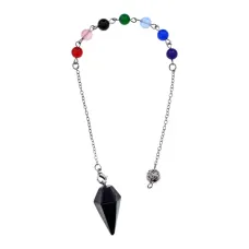 Маятник 7 Чакр Кристалл, 22см, синий авантюрин BLK031-2