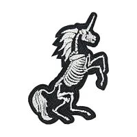 Нашивка Скелет единорога, 11х7см NS044