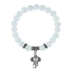 Браслет Слон (мудрость, сила, долголетие), Сахарный кварц BSP-20-26