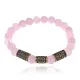 Рунический браслет-амулет Долгожданное счастье с нат. камнем Розовый кварц BSRA-003