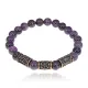 Рунический браслет - амулет Успехи в магии с нат.камнем Аметист BSRA-009