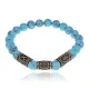 Рунический браслет - амулет Защита в пути с синт.камнем Бирюза BSRA-016