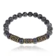 Рунический браслет - амулет Духовный рост с нат.камнем Лабрадор BSRA-022