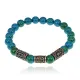 Рунический браслет - амулет Укрепление здоровья с синт. камнем Хризоколла BSRA-023