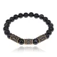 Рунический браслет - амулет Ведьмовской таланты с нат.камнем Черный агат BSRA-029