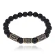 Рунический браслет - амулет Высший хранитель с синт.камнем Шунгит BSRA-034