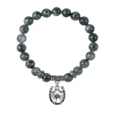 Браслет Подкова и клевер (счастье и удача), Лабрадор BSP-21-P001