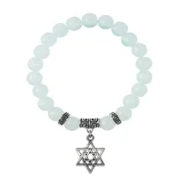 Браслет Звезда Давида (от сглаза и зла), Лунный камень BSP-22-02