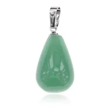 Кулон Капля, 3х1см, Нефрит BJK212-03