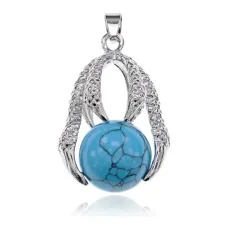 Кулон Коготь Дракона, 3,5х2см, Бирюза BJK213-03