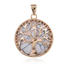 Кулон Дерево жизни, d.2,7см, Кахолонг BJK215-04