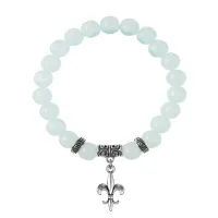 Браслет Королевская лилия (достоинство, власть, успех), Лунный камень BSP-22-04