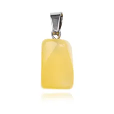 Кулон из натурального цветного агата, 2,5х1 см, цвет желтый BJK216-04