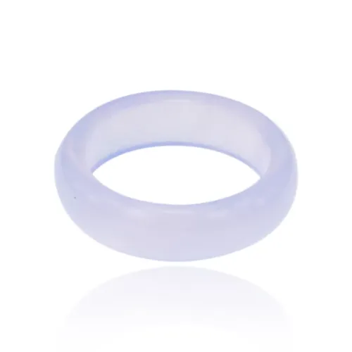 Кольцо из агата, размер 6, цвет сиреневый KL115-04