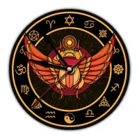 Часы настенные Скарабей 20 см, пластик MCH080