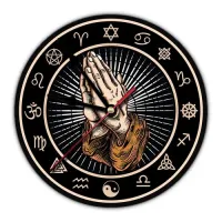 Часы настенные Молитва 20 см, пластик MCH083