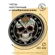 Часы настенные Череп 20 см, пластик MCH084