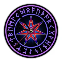 Часы настенные Звезда магов 20см, пластик MCH099