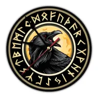 Часы настенные Ворон 20 см, пластик MCH106