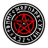 Часы настенные Пентаграмма 20 см, пластик MCH107