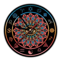 Часы настенные Мандала Глаз 20 см, пластик MCH128