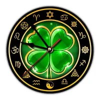 Часы настенные Клевер удачи 20 см, пластик MCH130