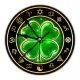 Часы настенные Клевер удачи 20 см, пластик MCH130