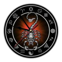 Часы настенные Скорпион 20см, пластик MCH132