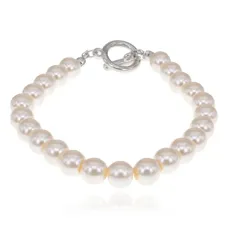 Браслет с бусинами из жемчуга, 8мм BS582