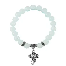 Браслет Слон (мудрость, сила, долголетие), Лунный камень BSP-22-26