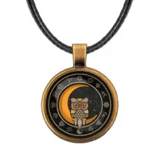 Кулон Сова на месяце ALKF0250