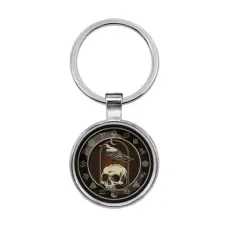 Брелок Ворон на черепе BKF0245