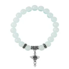 Браслет Кадуцей (здоровье, бизнес, гармония), Лунный камень BSP-22-33