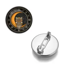 Значок Сова на месяце ZNAS-0250