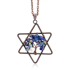 Кулон Звезда Давида и Дерево Жизни, содалит BJK308-05