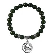 Браслет Волк (защита, сила, победа), Змеевик BSP-23-07