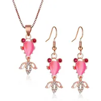 Набор Рыбка из кулона и серег NJ025