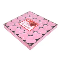 Набор свечей Сердце в гильзе, 25 шт., цвет розовый SVZ003-01