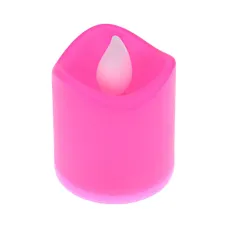Светодиодная свеча, 4х3см, цвет розовый SVZ005-04