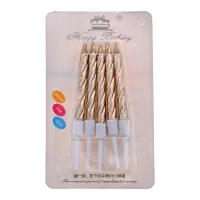 Набор свечей для торта, 10шт., цвет золотой SVZ008-02