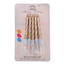 Набор свечей для торта, 10шт., цвет золотой SVZ008-02