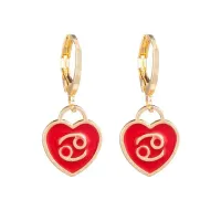 Серьги Знаки Зодиака Рак, 2,5х1х1см 1G0423-04