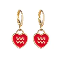 Серьги Знаки Зодиака Водолей, 2,5х1х1см 1G0423-11