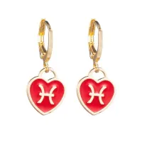 Серьги Знаки Зодиака Рыбы, 2,5х1х1см 1G0423-12