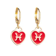 Серьги Знаки Зодиака Рыбы, 2,5х1х1см 1G0423-12