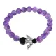 Браслет Ангел-хранитель, аметист и шунгит BSAH001