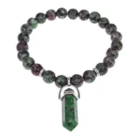 Браслет Кристалл, 8мм, цоизит BSBJK-013