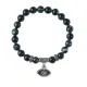 Браслет Глаз (от сглаза и порчи), Черный агат BSP-24-11